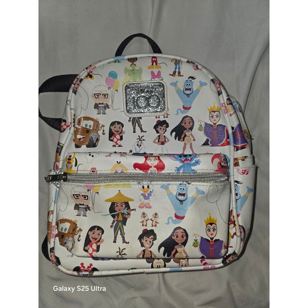 Disney 100 year anniversary chibi character mini backpack purse bag tote!
